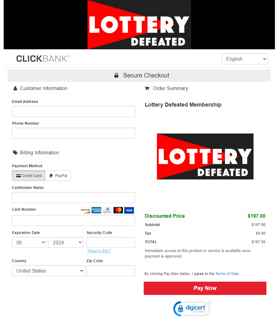 Lottery Defeater Software Checkout